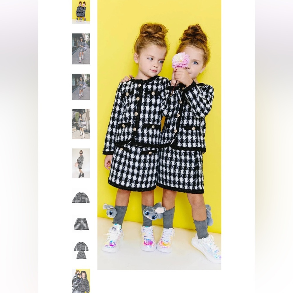 Lola + The Boys Black and White Kids Matching Set